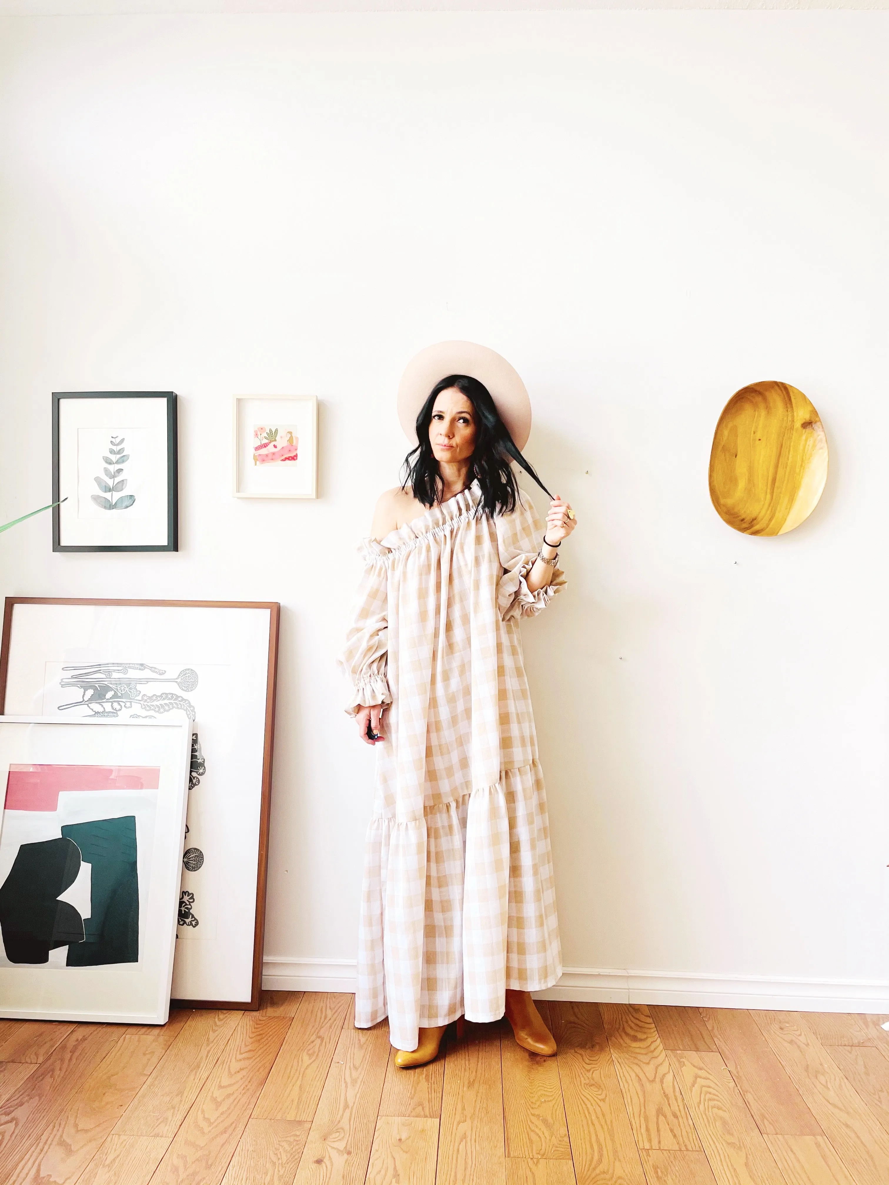 Nikita Day Gown in Tan ( maxi & mini )