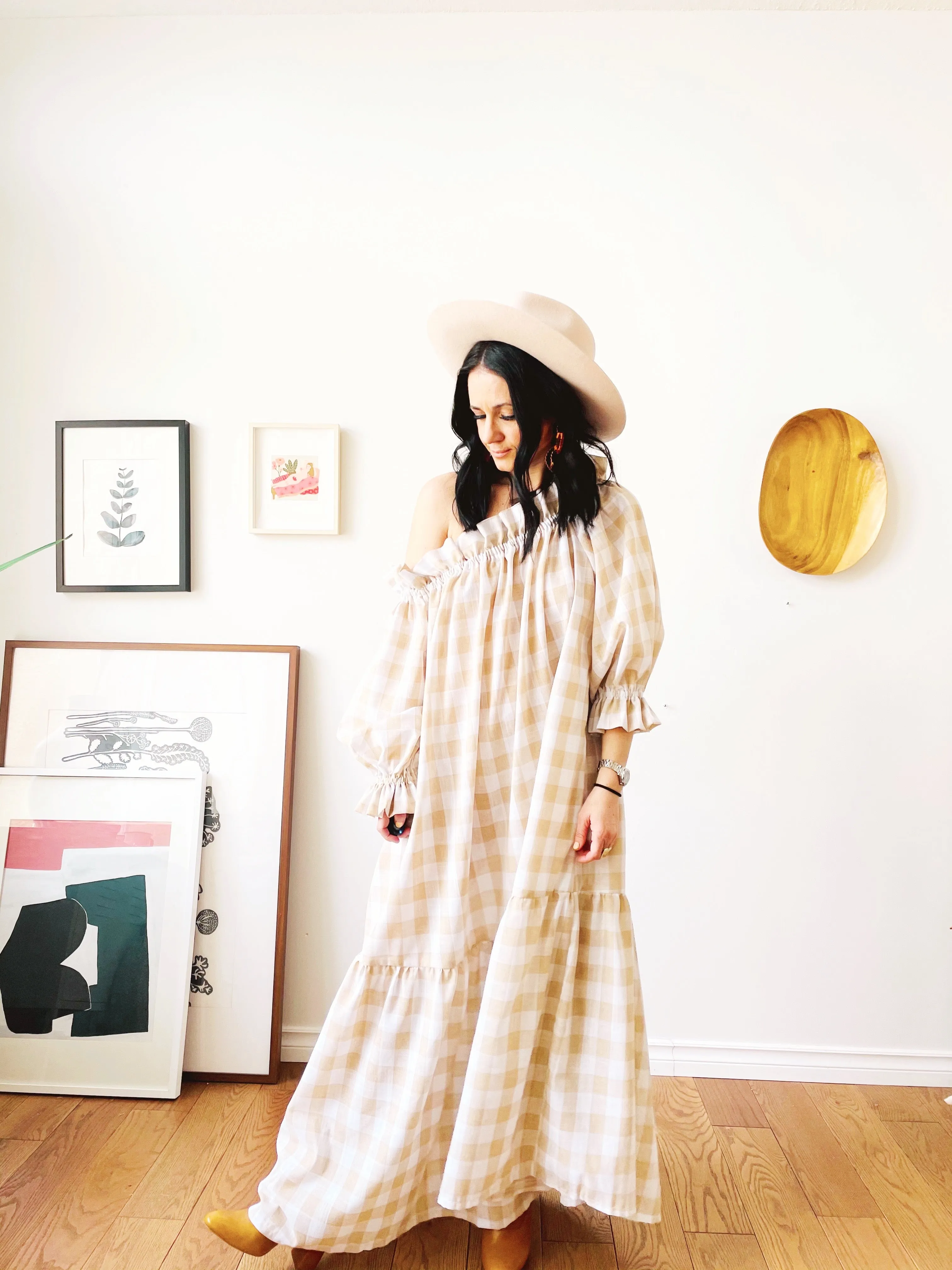 Nikita Day Gown in Tan ( maxi & mini )