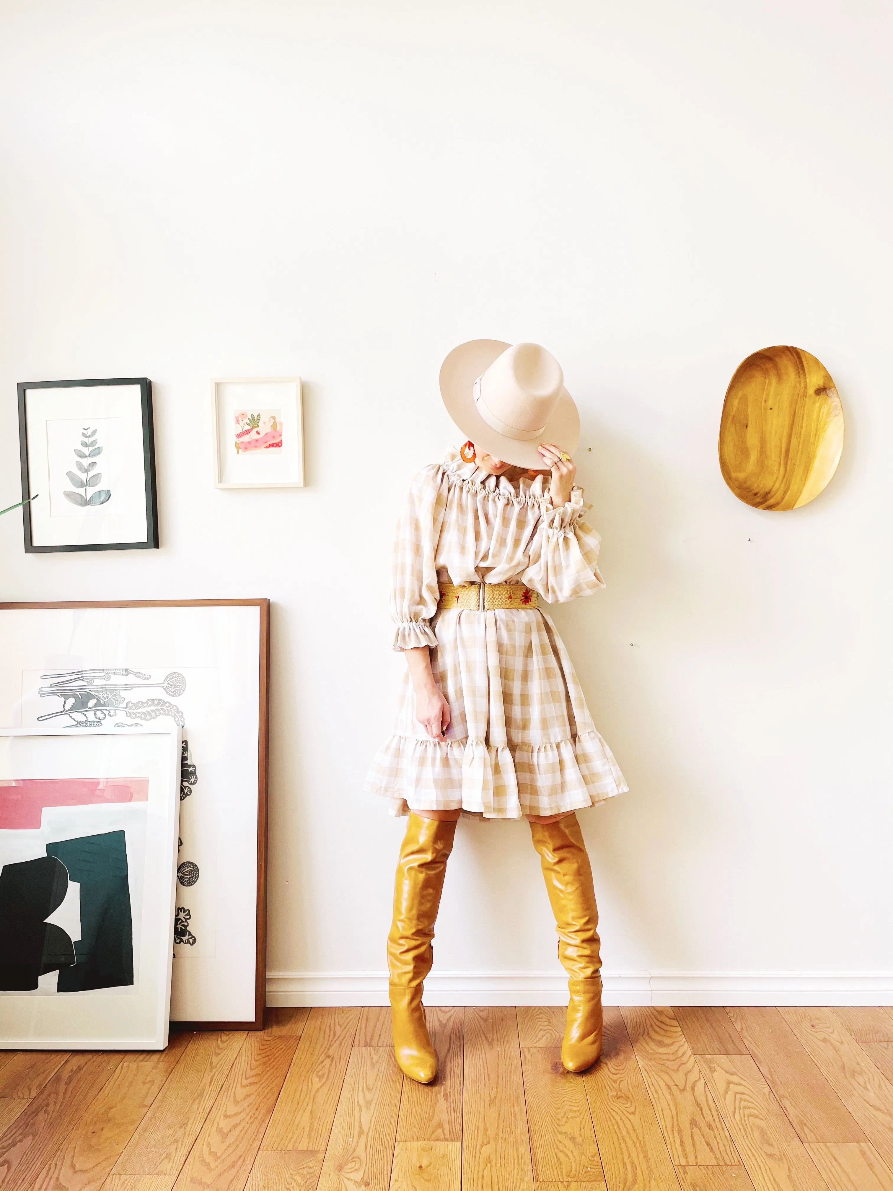 Nikita Day Gown in Tan ( maxi & mini )