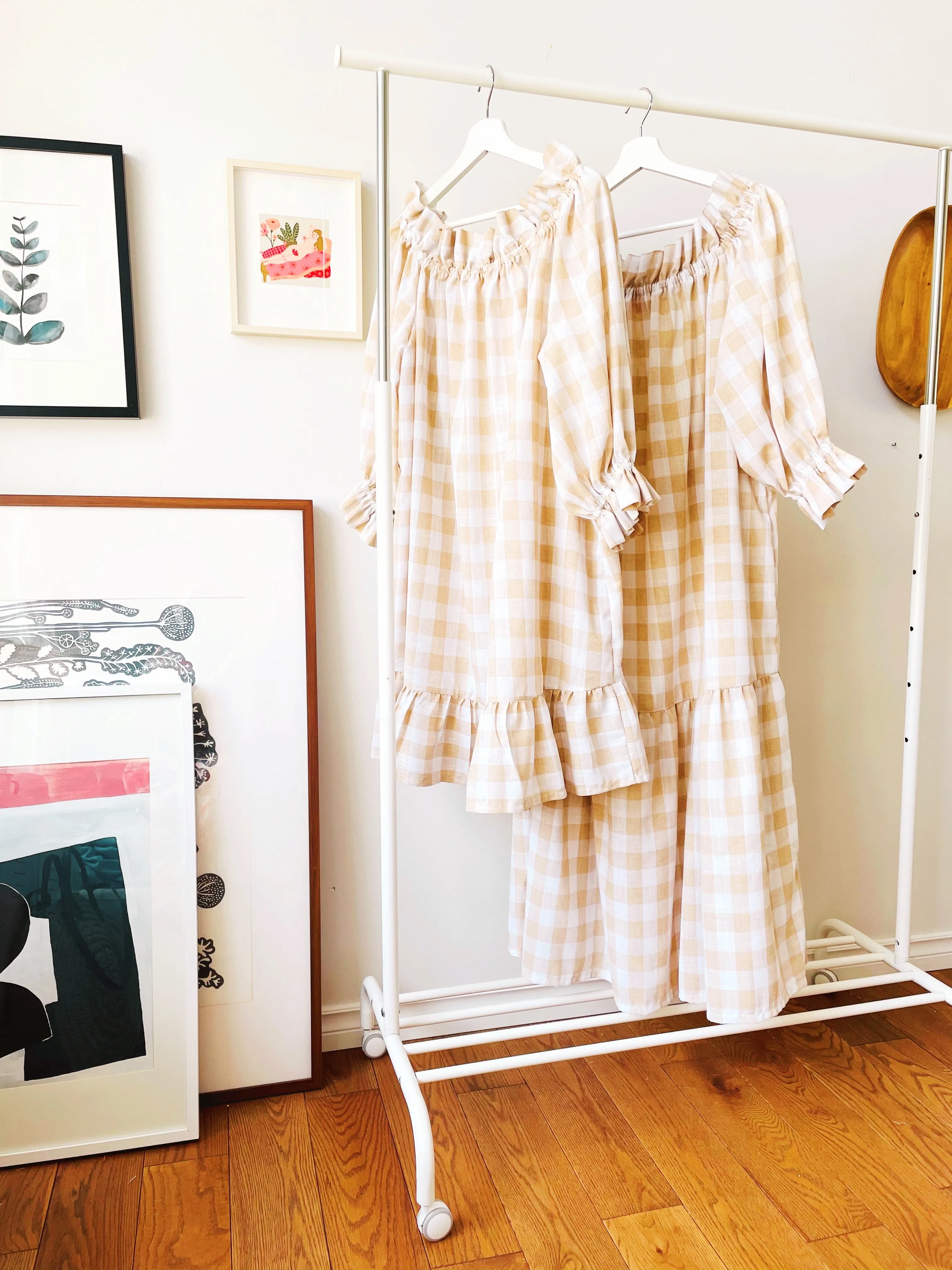 Nikita Day Gown in Tan ( maxi & mini )