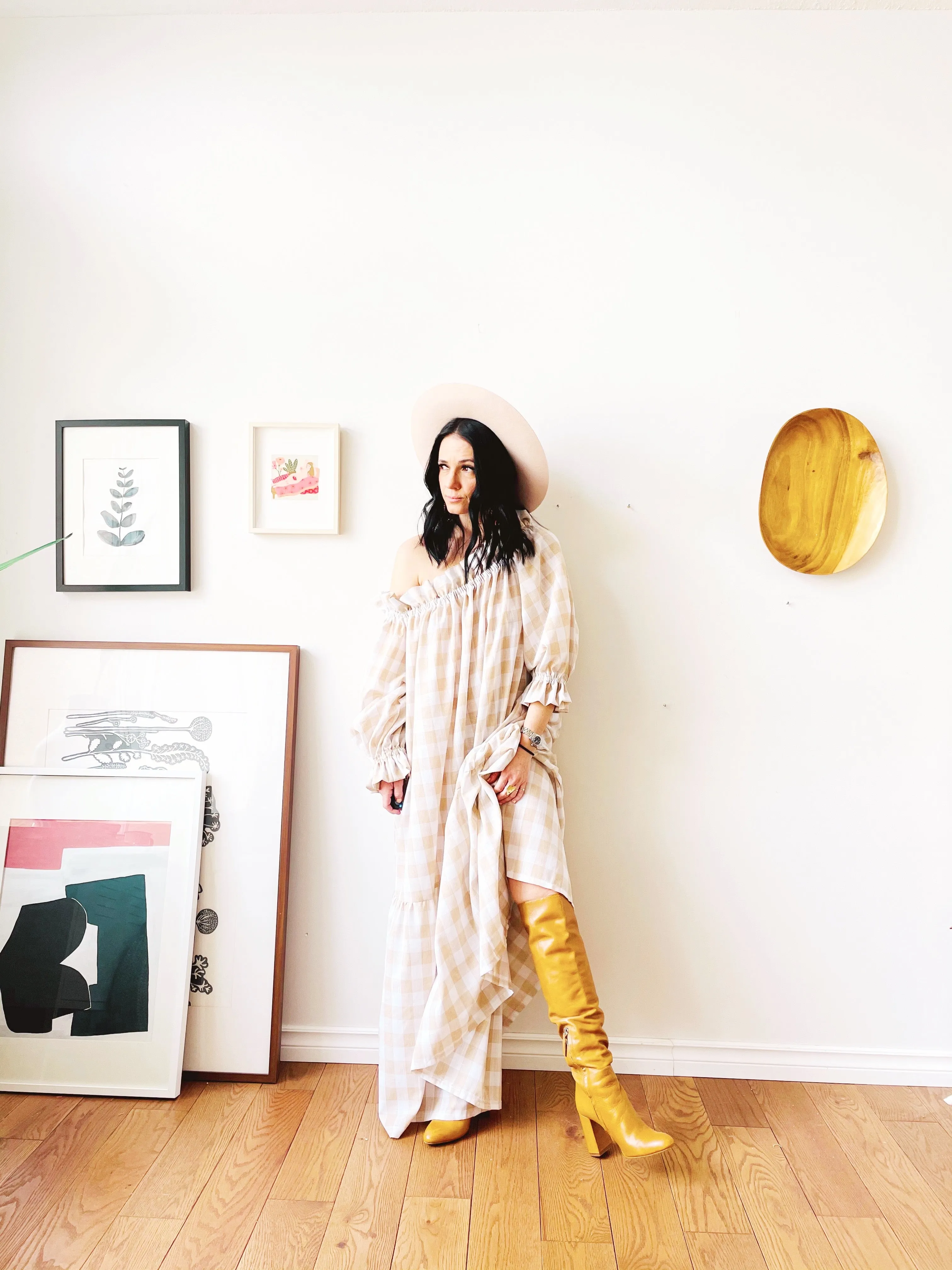 Nikita Day Gown in Tan ( maxi & mini )