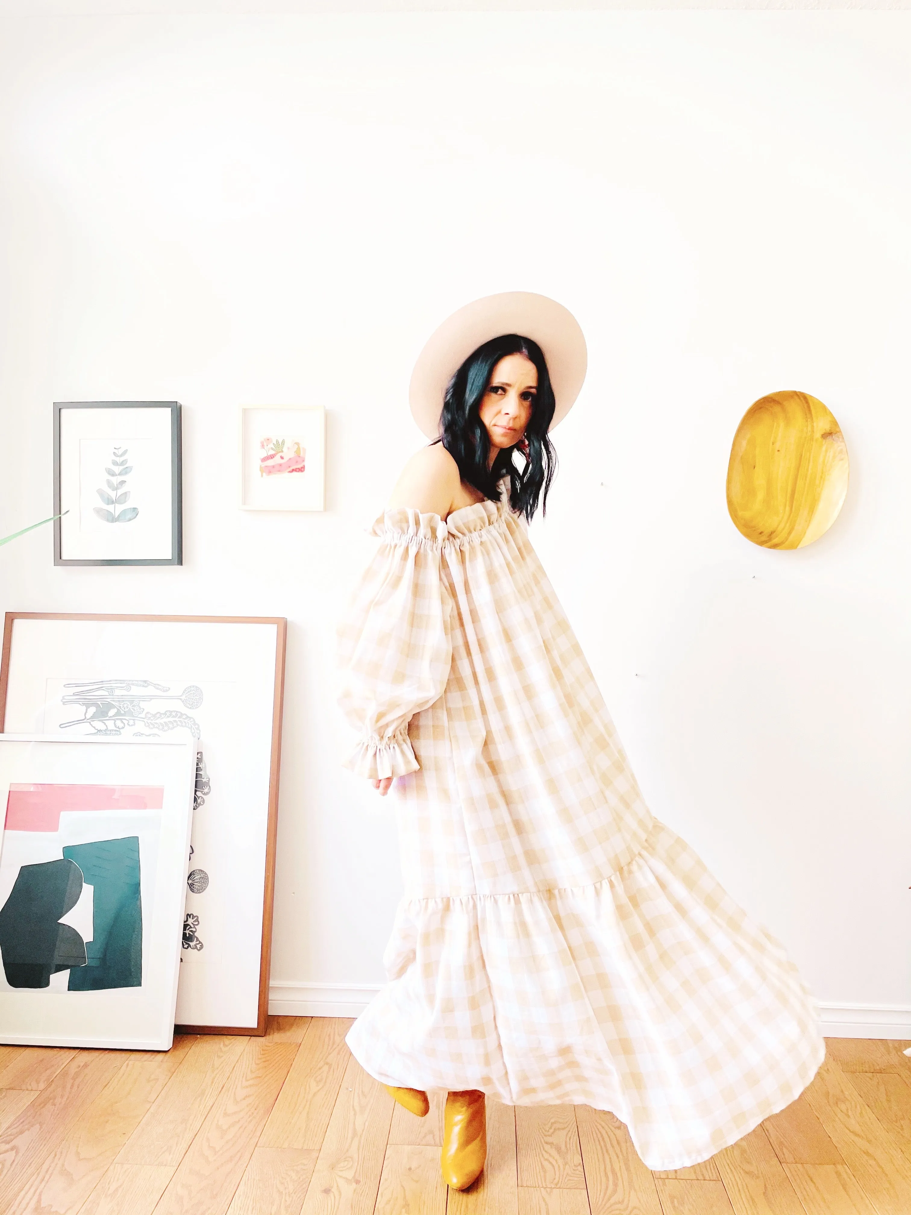 Nikita Day Gown in Tan ( maxi & mini )