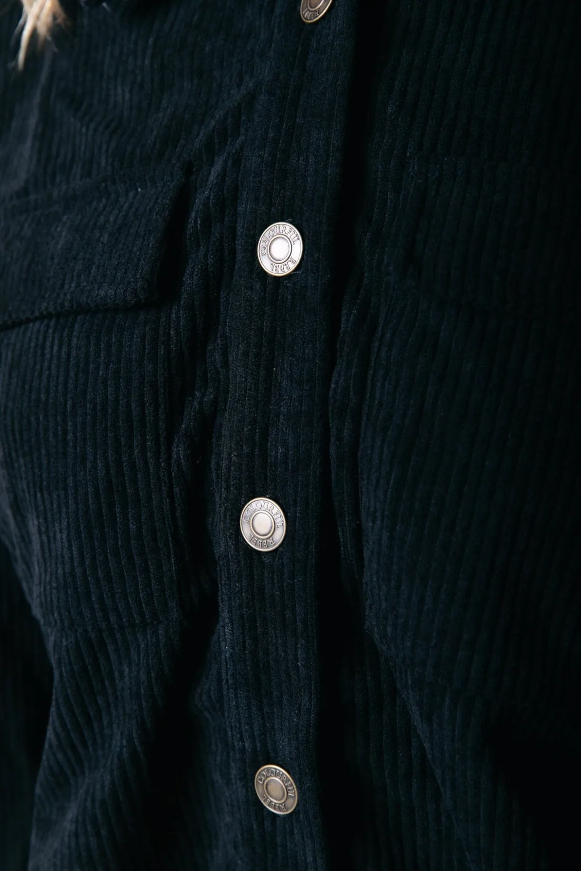Olle Corduroy Blouse | Black