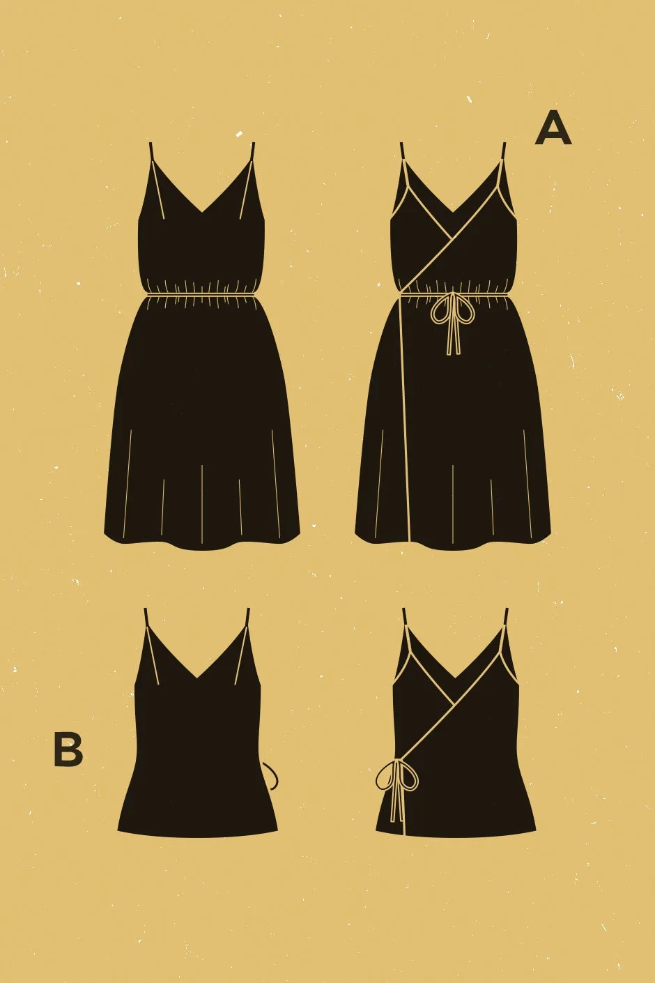 Pensée Dress   Top Pattern Pattern