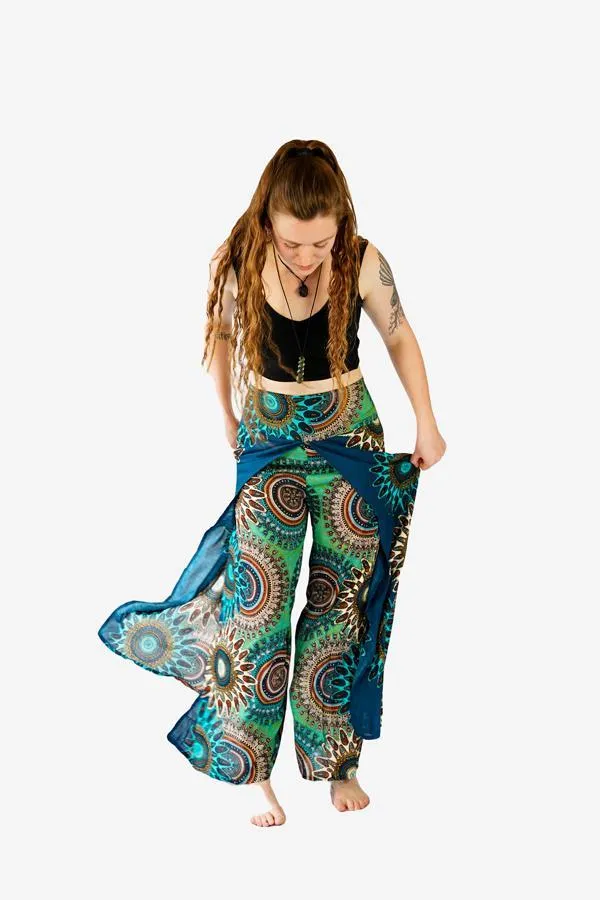 Printed Wrap Pants