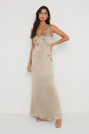 Priya Slip Maxi Dress - Taupe