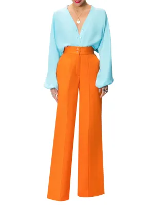 "Tiffany" Blue Bell Sleeve Bodysuit