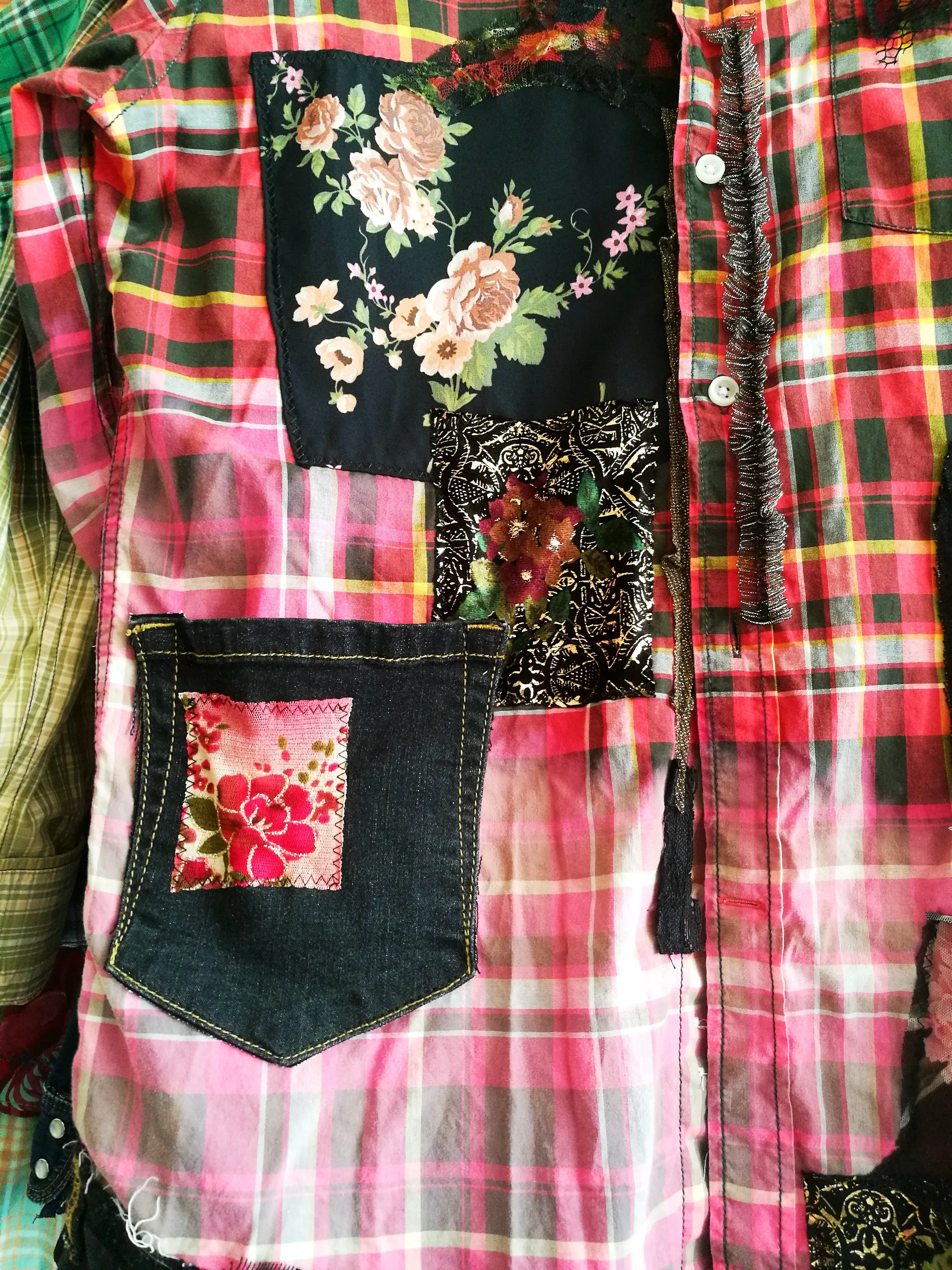 Red Jacket Dress,L Embroidered Shirt Dress