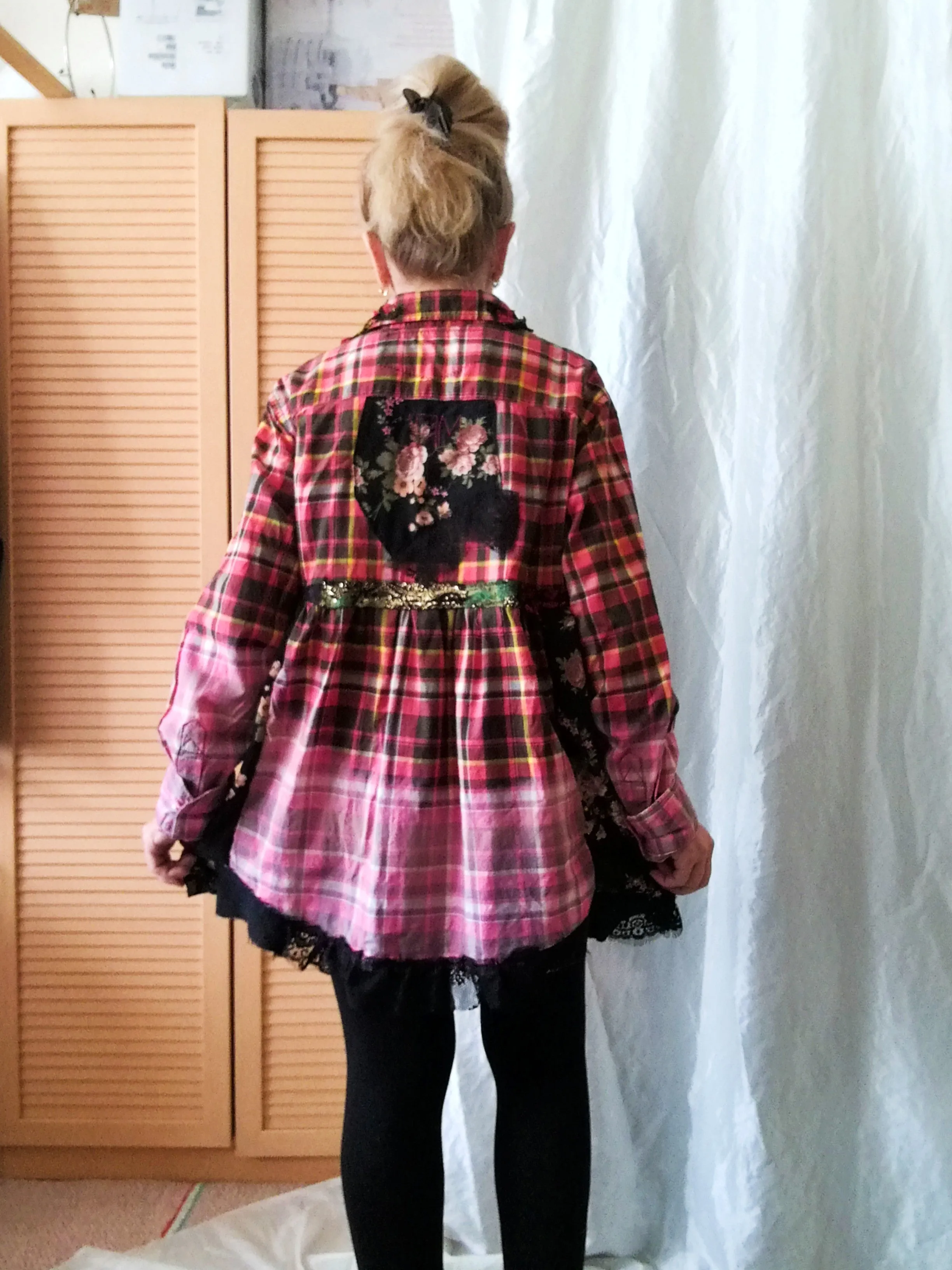 Red Jacket Dress,L Embroidered Shirt Dress