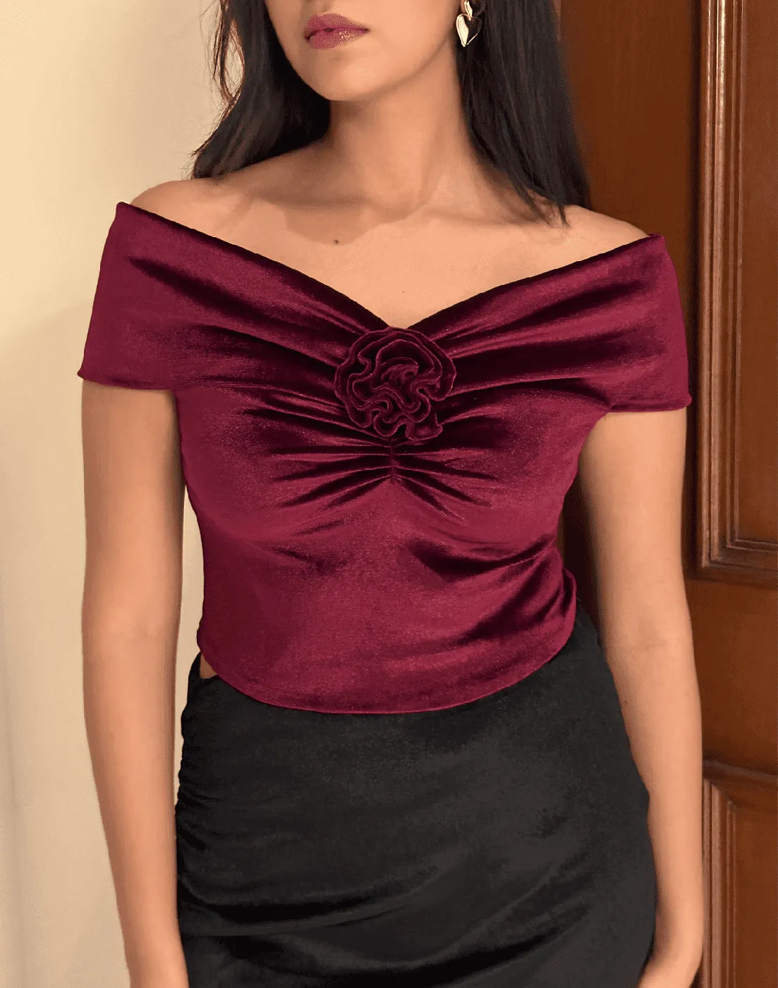 Rose Off-Shoulder Top