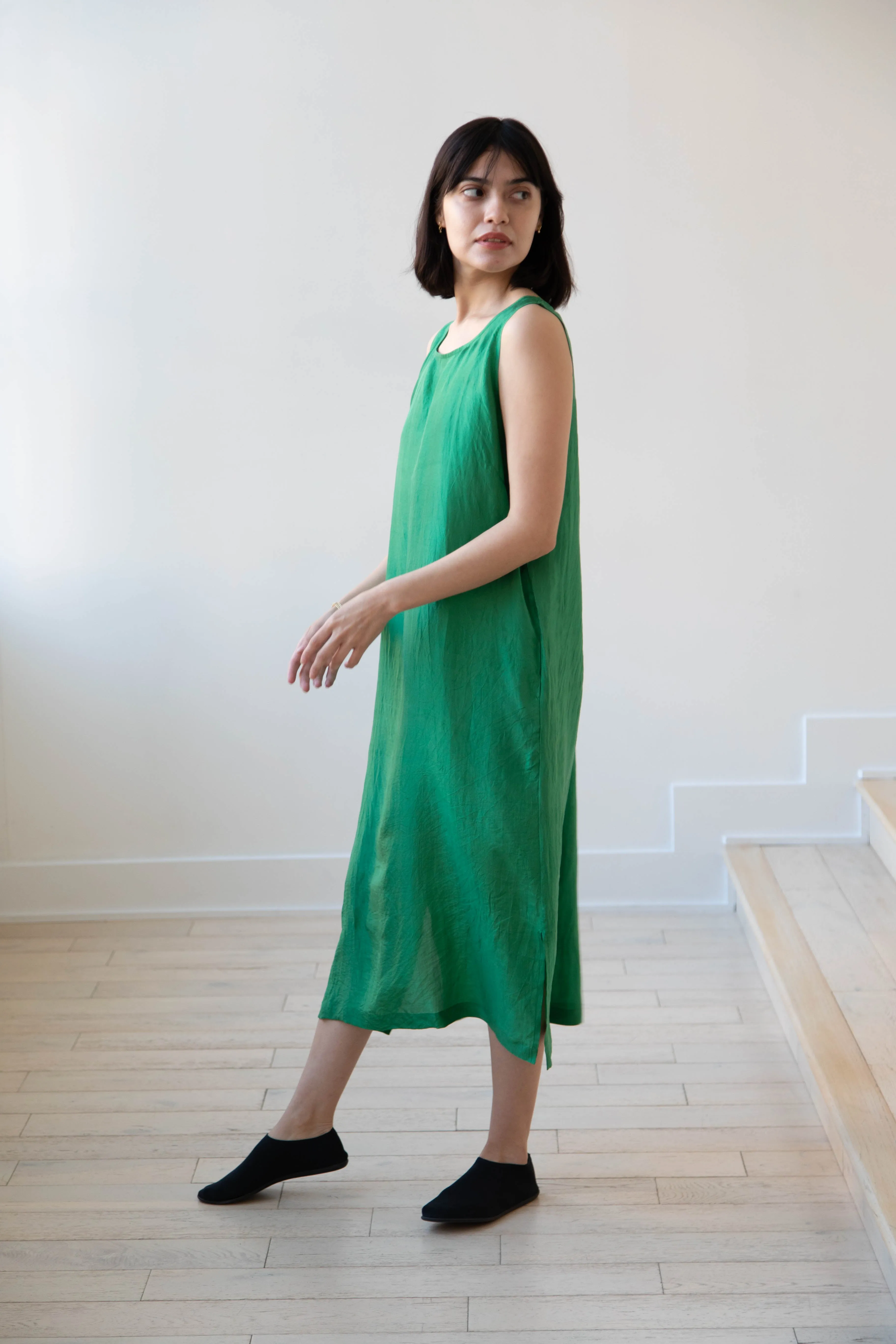 Runaway Bicycle | Mary Dress in Green Silk