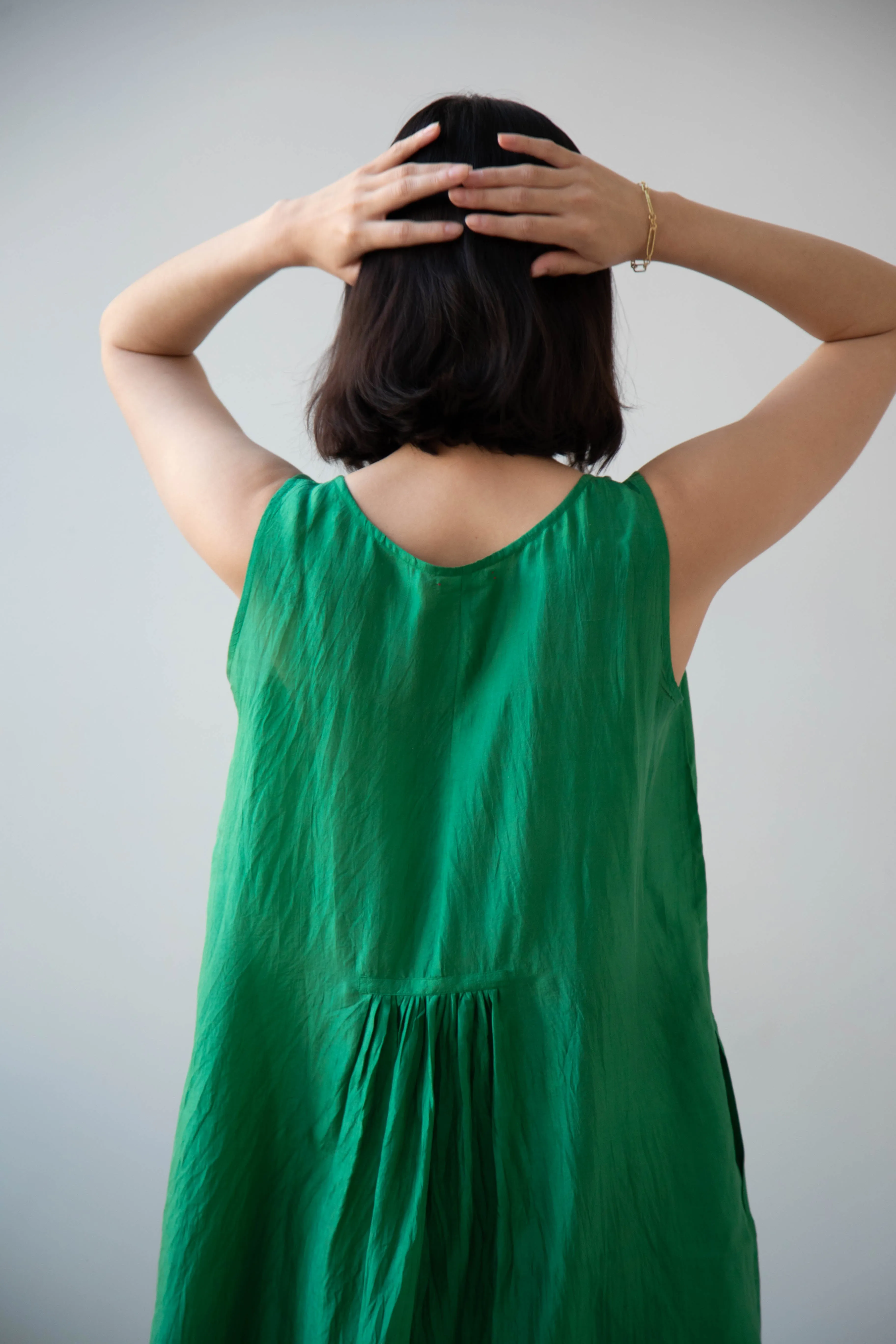 Runaway Bicycle | Mary Dress in Green Silk