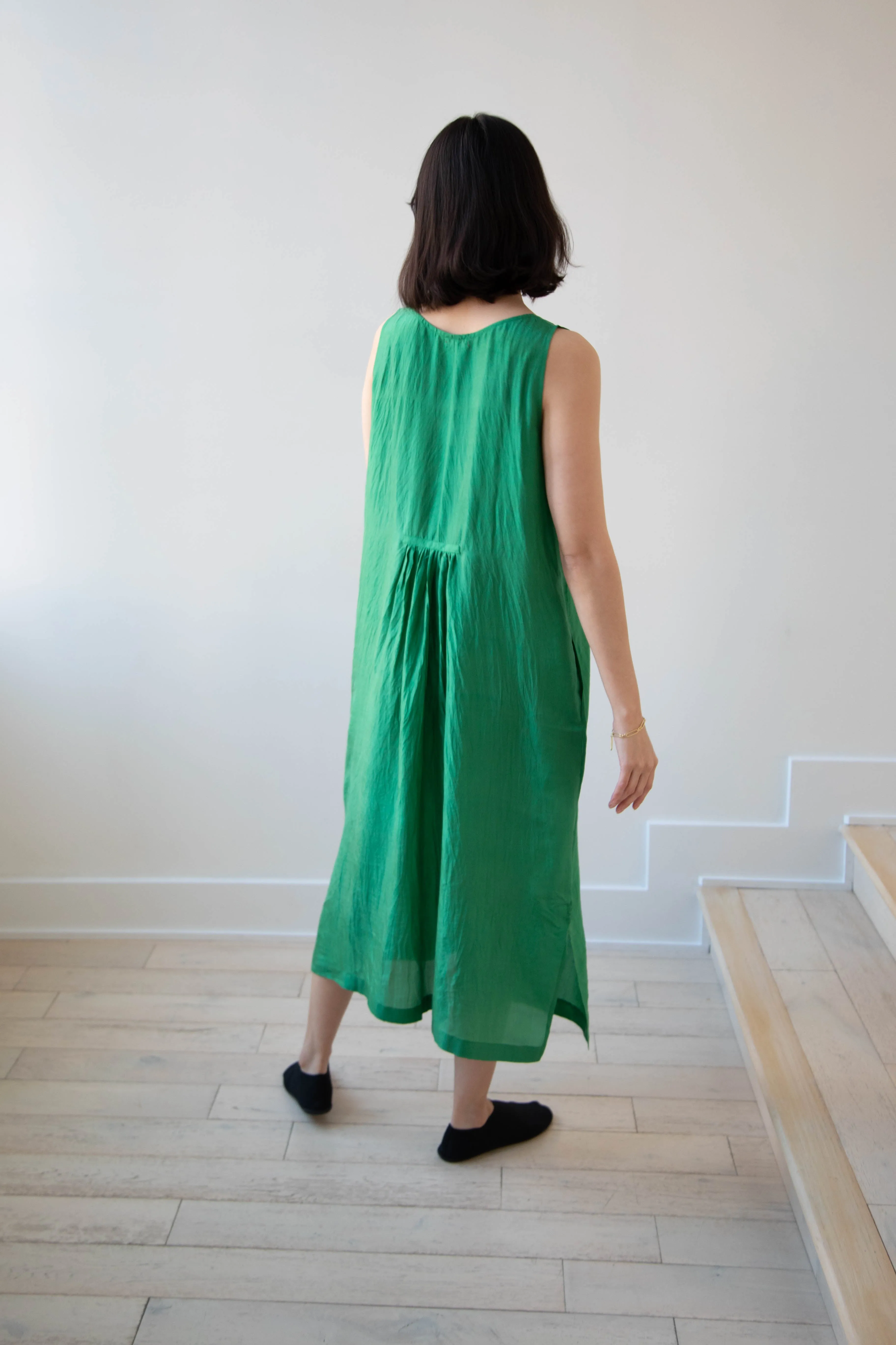 Runaway Bicycle | Mary Dress in Green Silk
