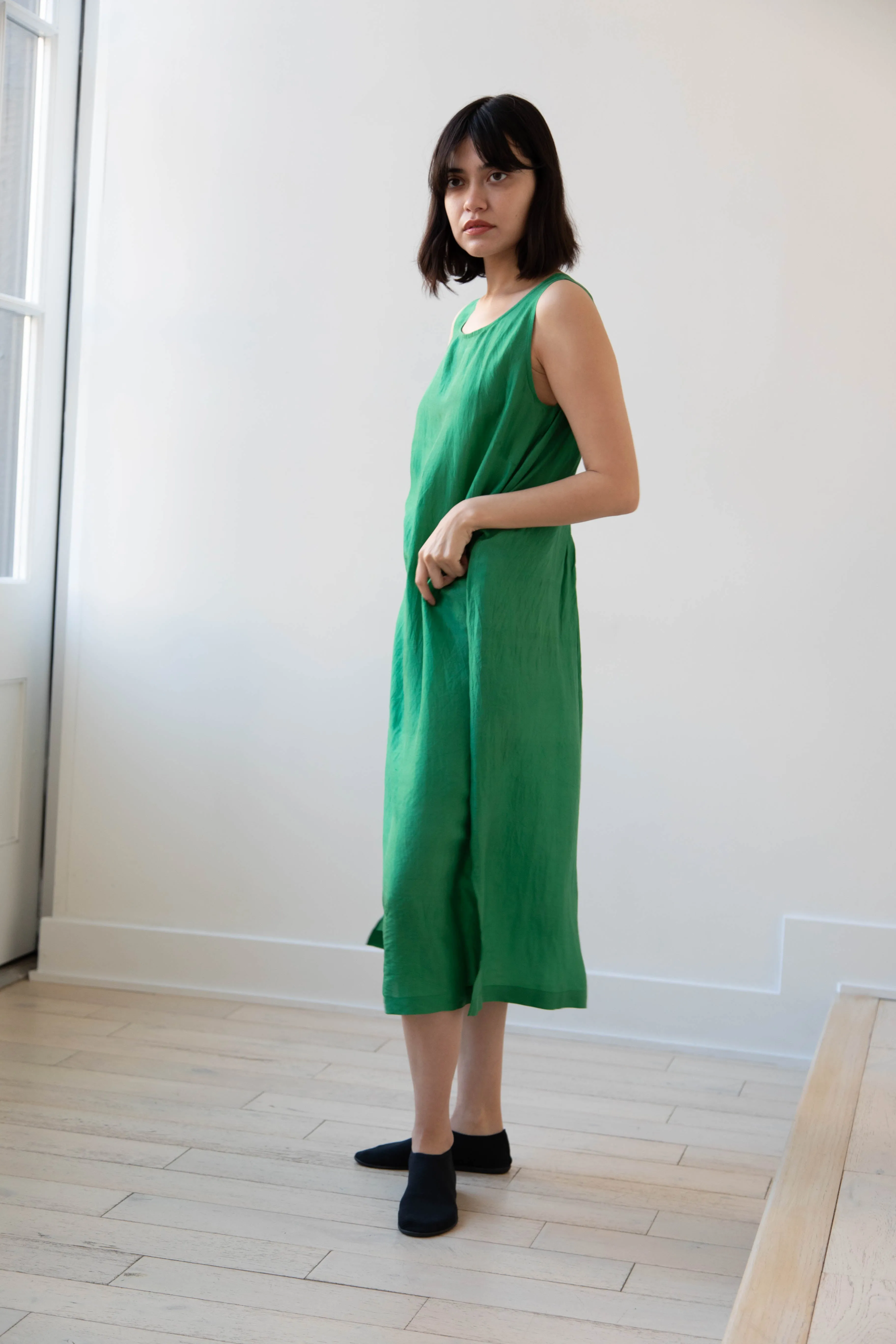 Runaway Bicycle | Mary Dress in Green Silk