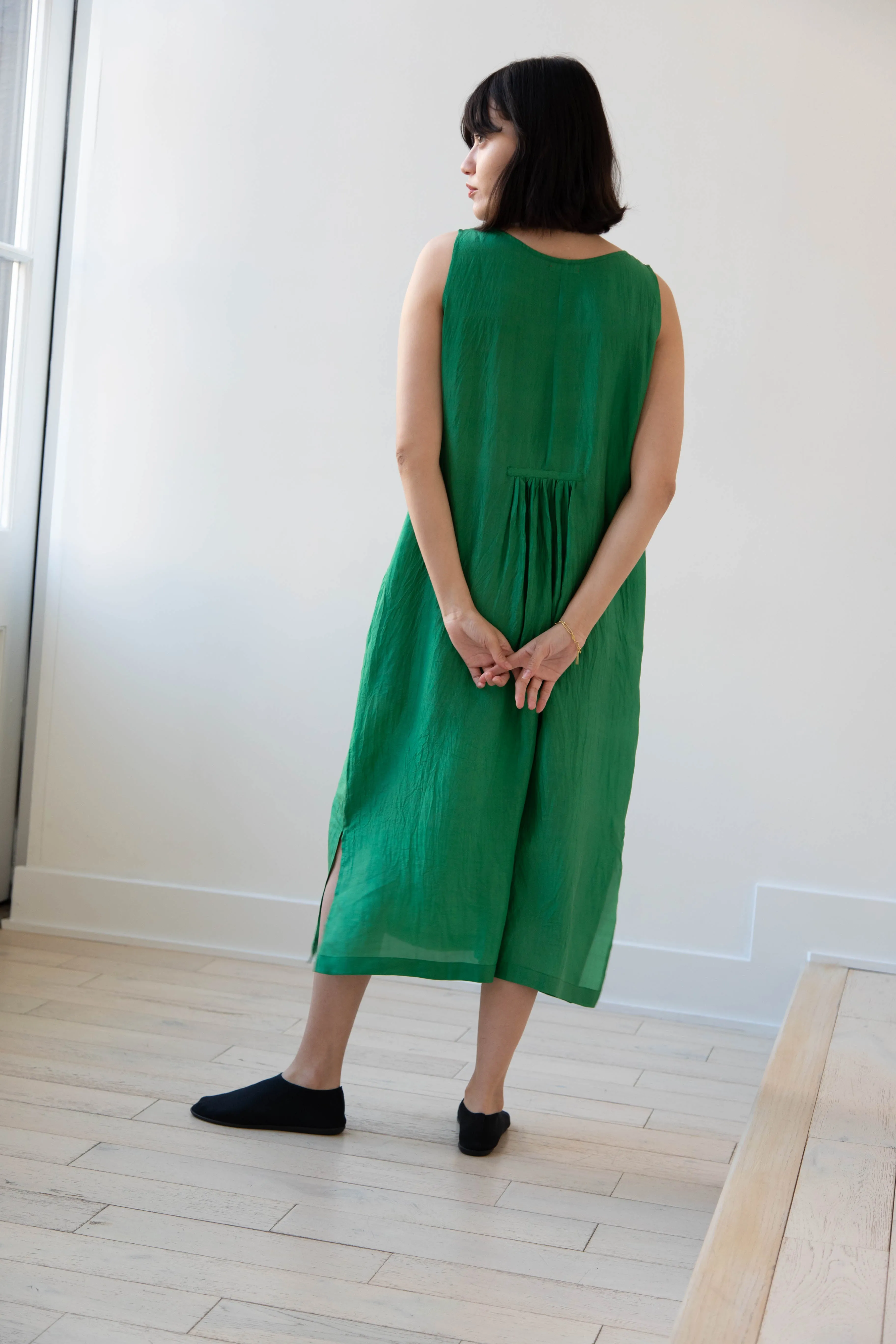 Runaway Bicycle | Mary Dress in Green Silk