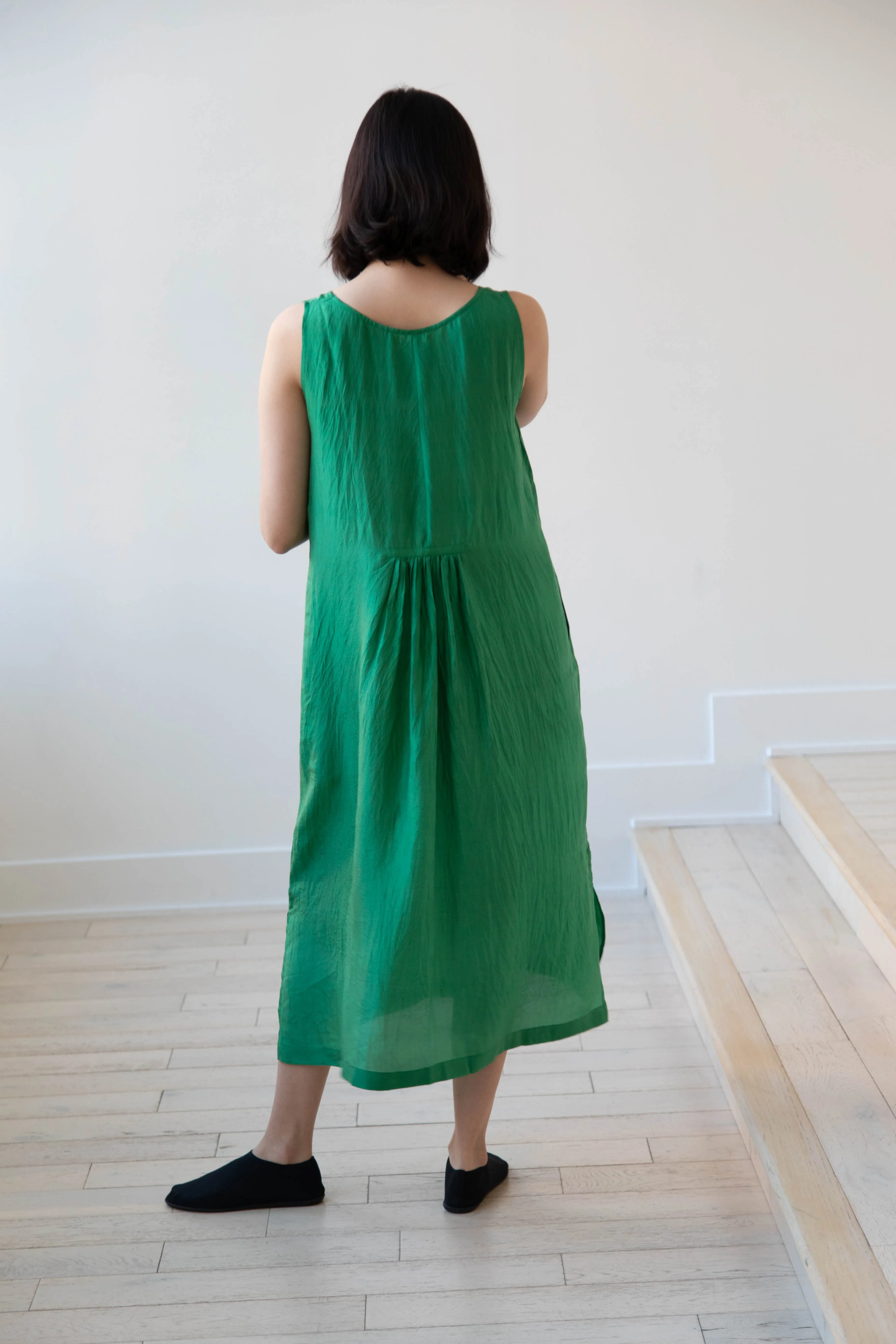 Runaway Bicycle | Mary Dress in Green Silk