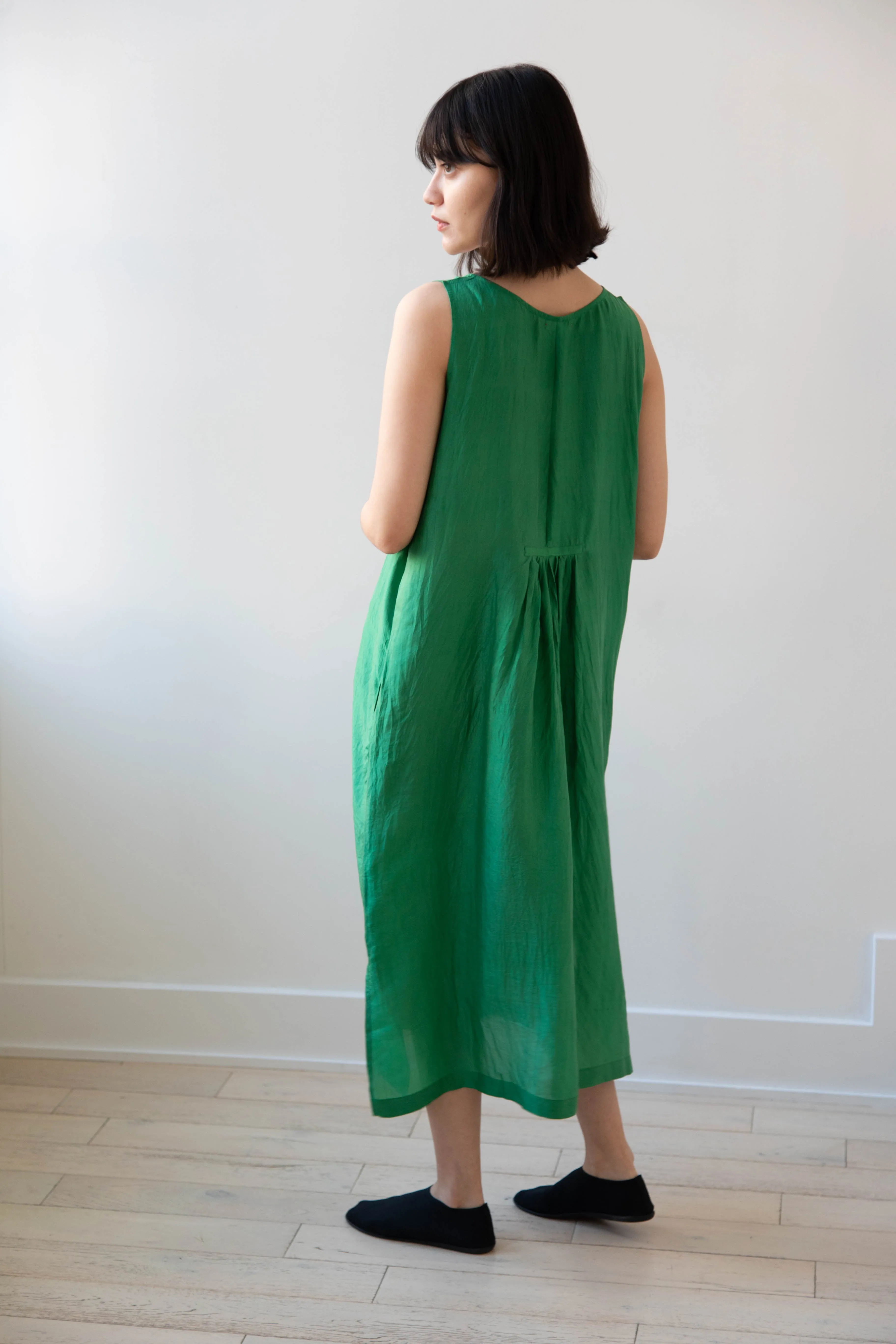 Runaway Bicycle | Mary Dress in Green Silk