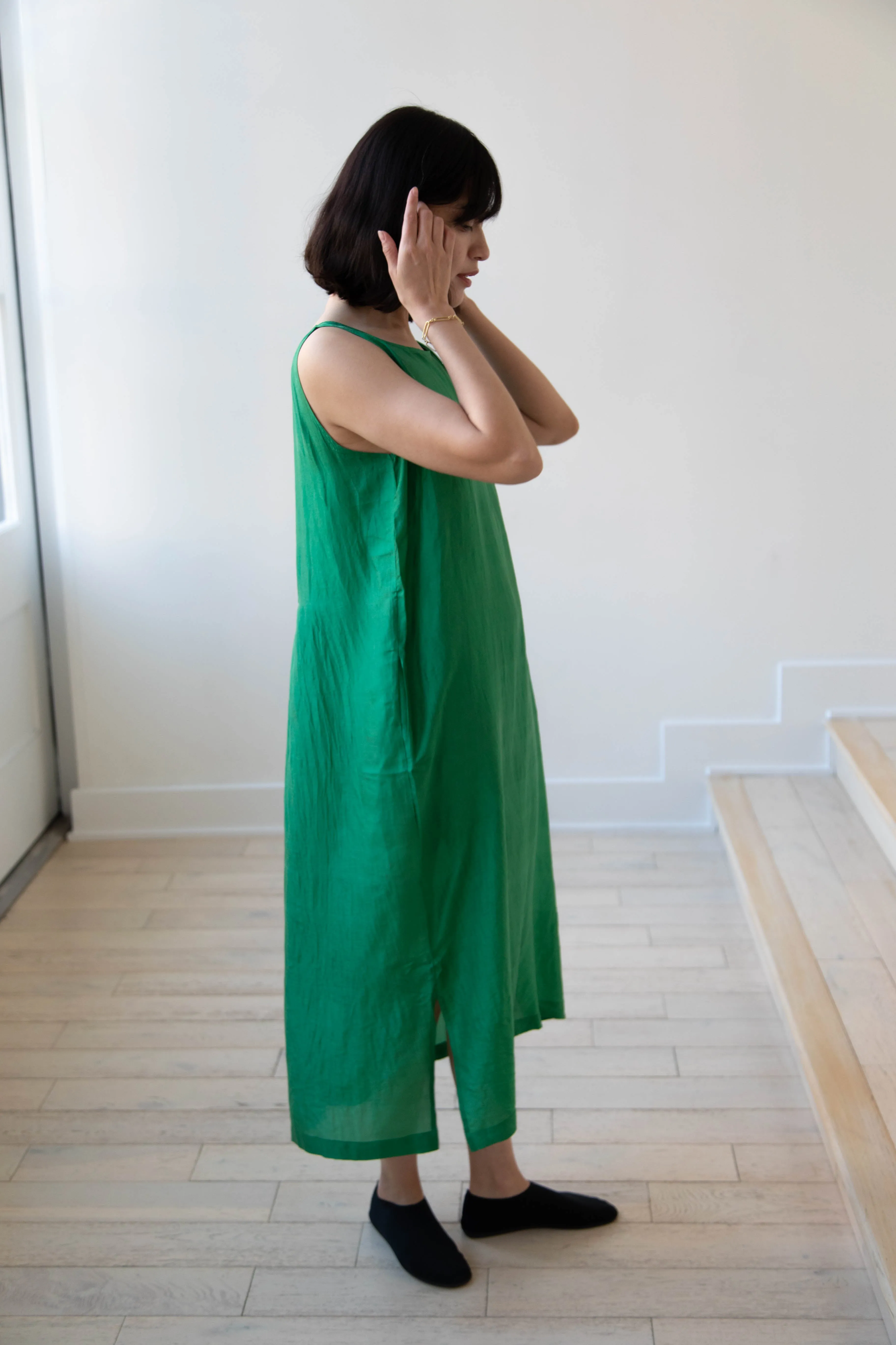 Runaway Bicycle | Mary Dress in Green Silk