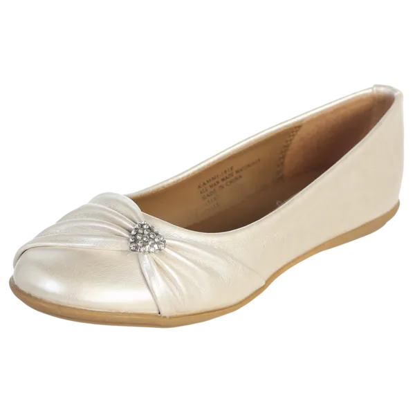 SALE WENDY Ivory Flat Pump Dress Shoes Junior Sizes 10 to 4
