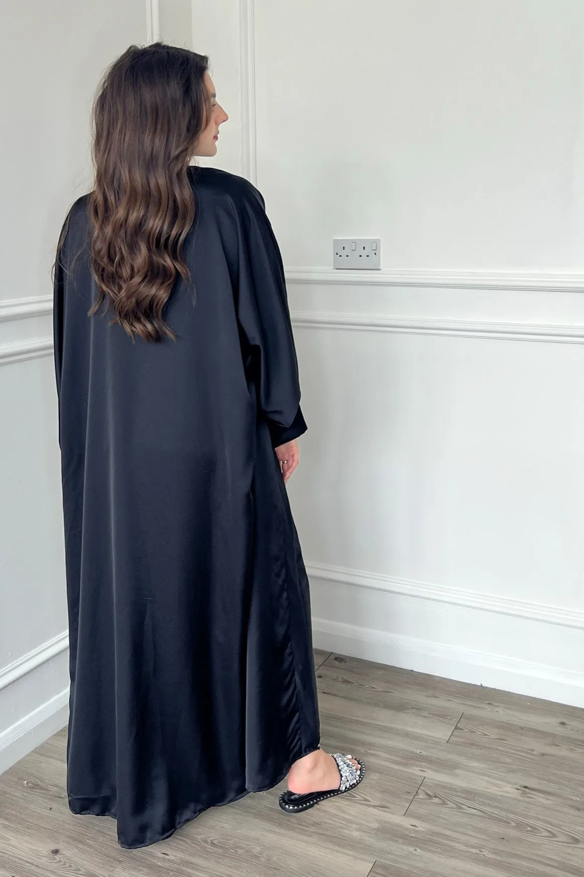 Satin Abaya - Black