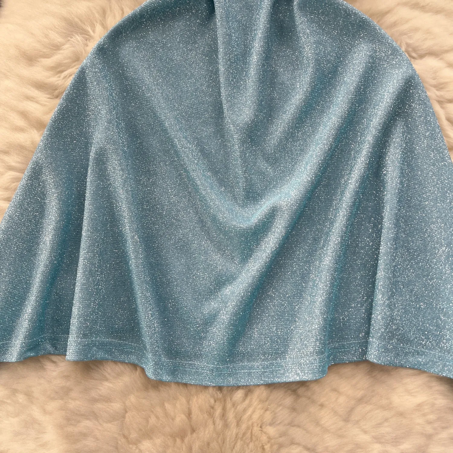 Sequin V-neck Pleated Slip Dress