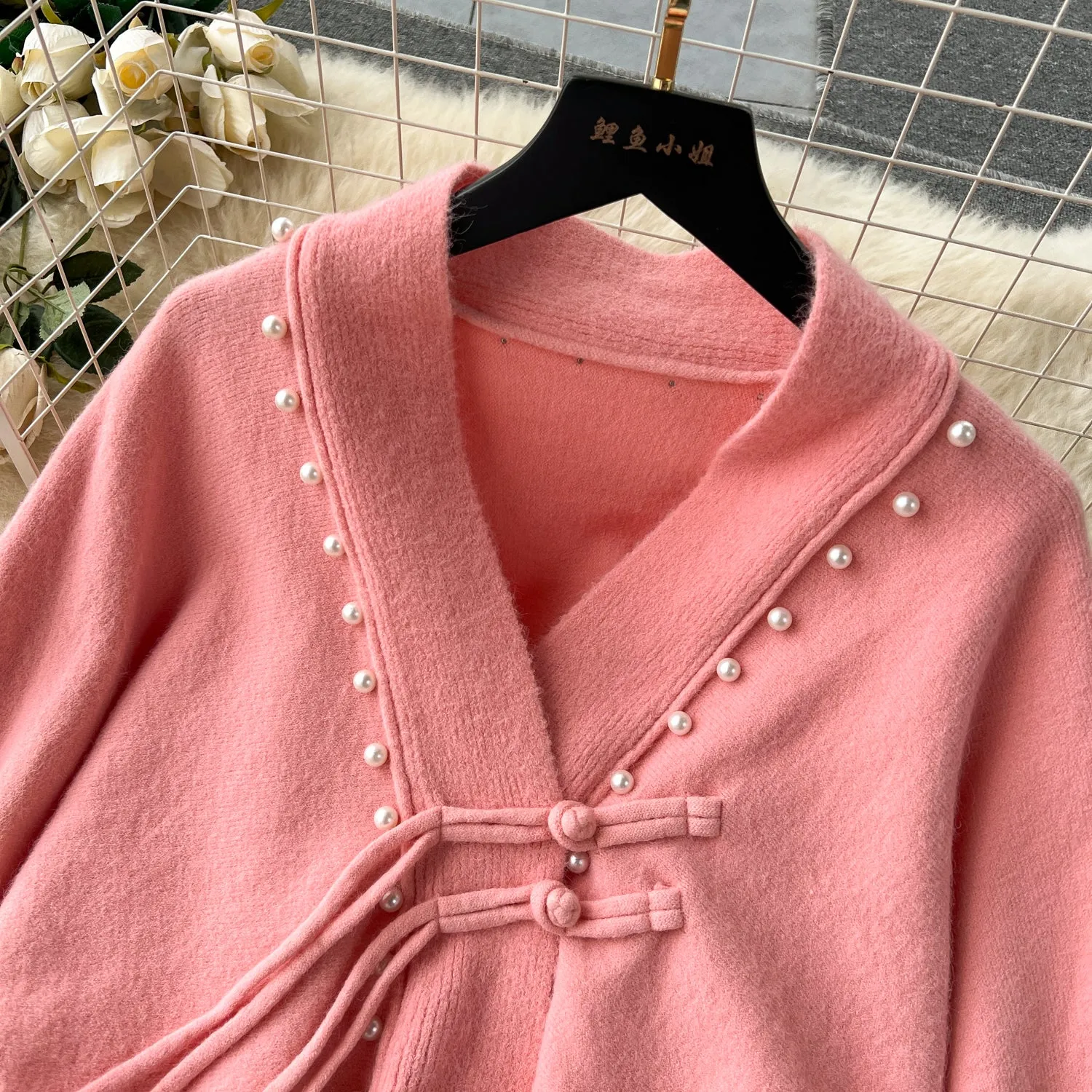 Shawl Cardigan&Slip Dress Knitted 2Pcs