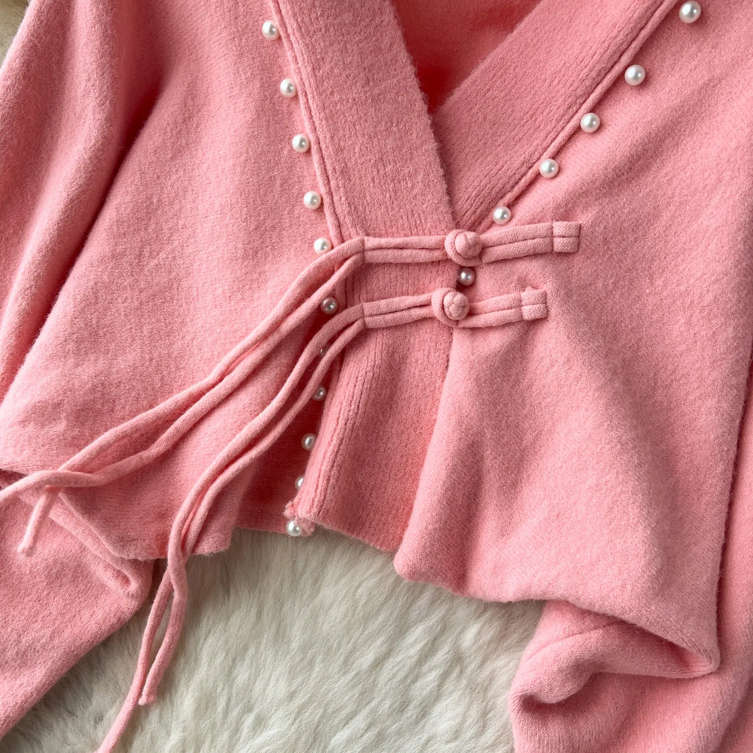 Shawl Cardigan&Slip Dress Knitted 2Pcs