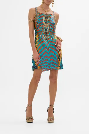 SHORT BIAS SLIP DRESS WITH WIDE STRAP DESERT VISIONS