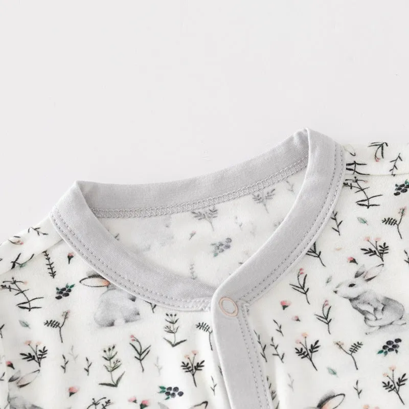 Short Sleeve Snap Romper || Bundles of Bunnies