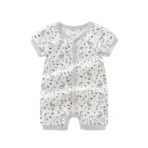 Short Sleeve Snap Romper || Bundles of Bunnies