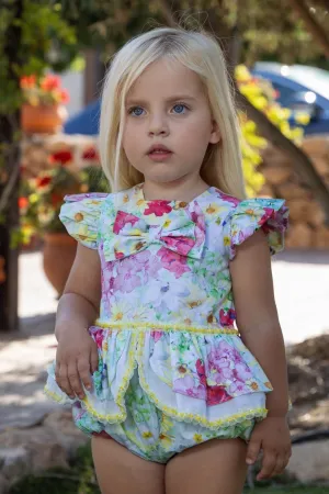 SS25 Rochy Girls Neon Floral Romper