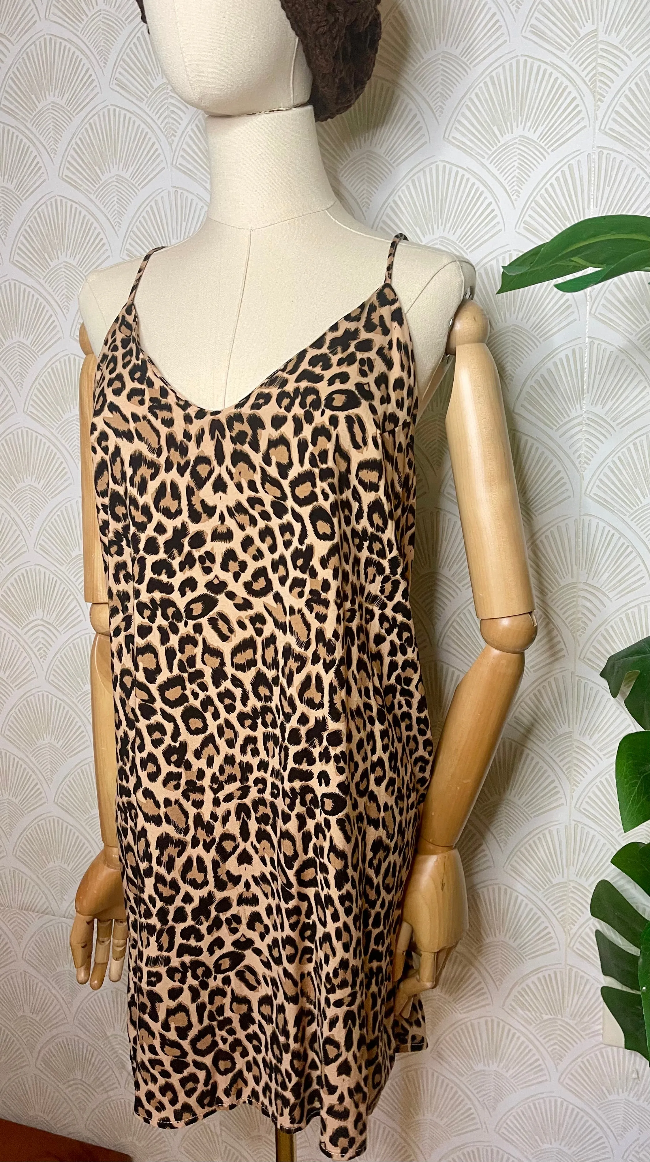 Tank Slip Dress in Leopard