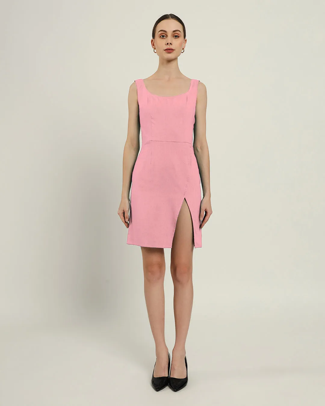 The Cannes Fondant Pink Cotton Dress
