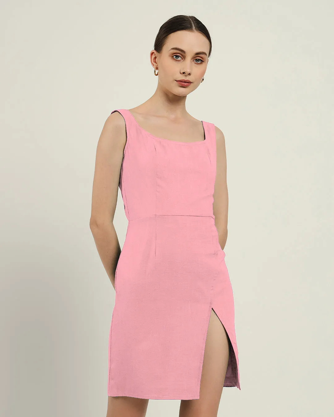 The Cannes Fondant Pink Cotton Dress