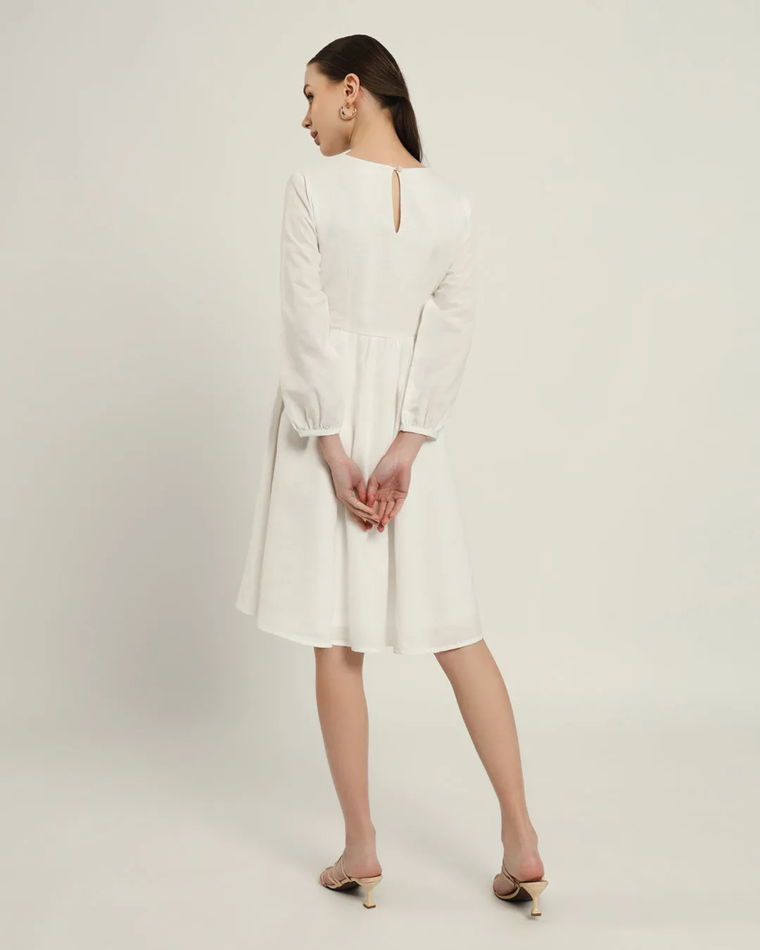 The Exeter Daisy White Linen Dress