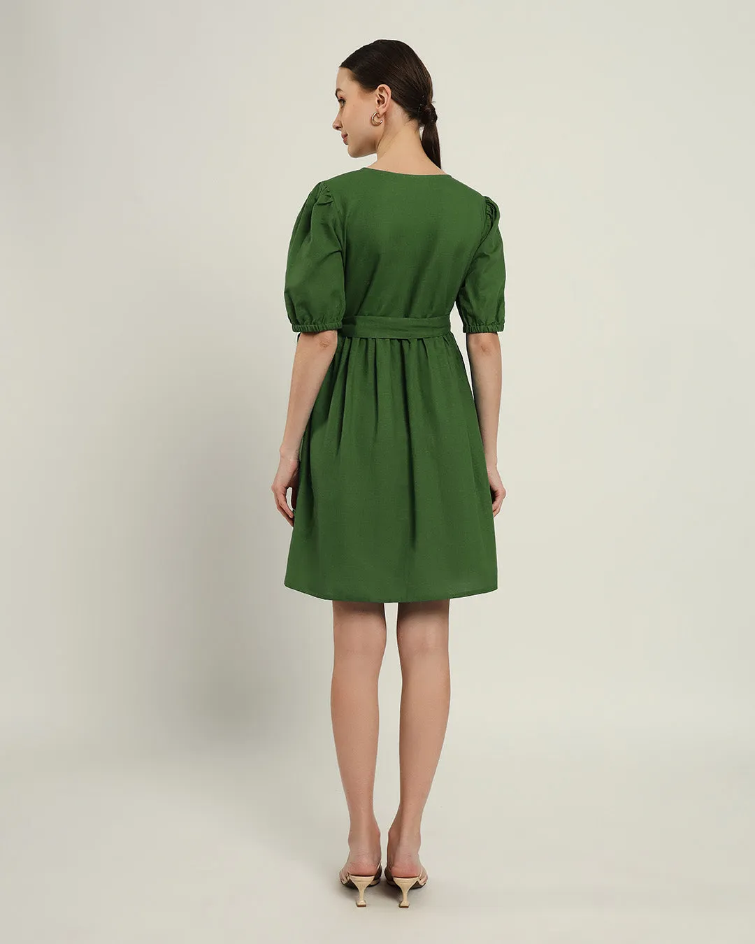 The Inzai Emerald Cotton Dress