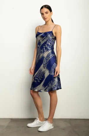 The Silk Bias Slip   Venom Blue