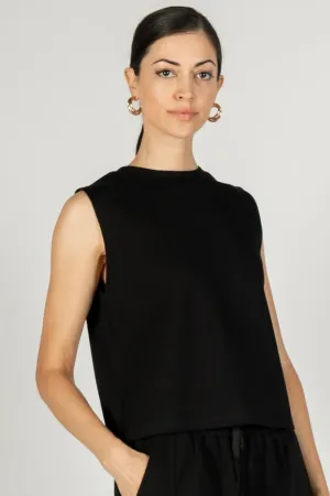 Top - Sleeveless Modal - Black
