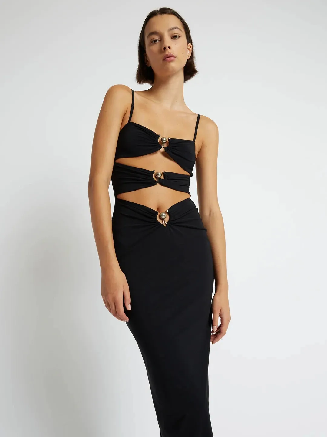 Trend4us Women's Glam Cutout Midi Dress