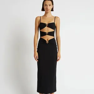 Trend4us Women's Glam Cutout Midi Dress