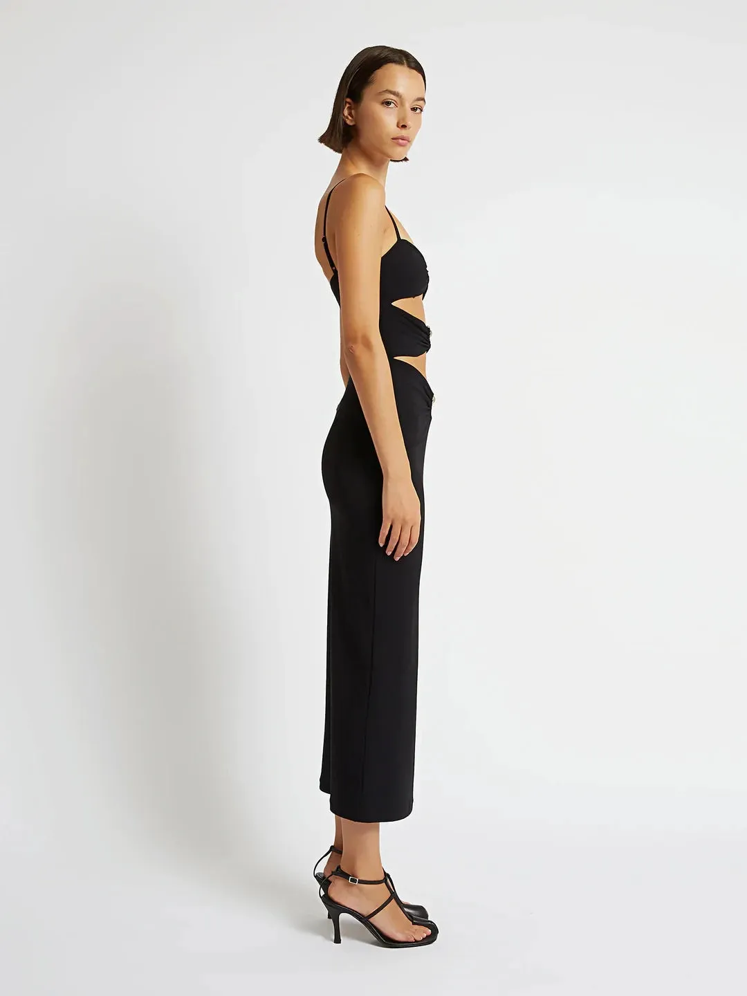 Trend4us Women's Glam Cutout Midi Dress