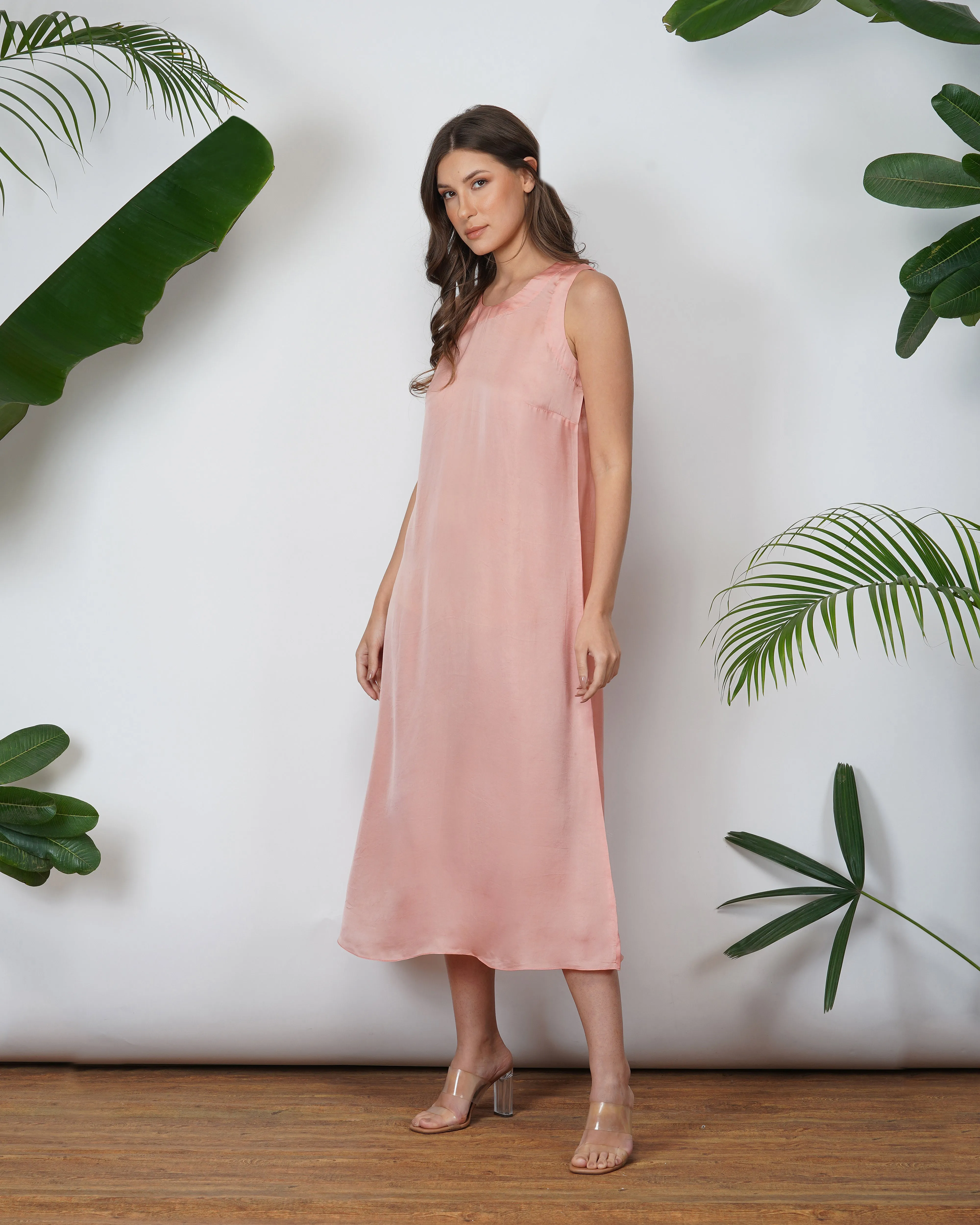 VEGAN SILK SLIP DRESS