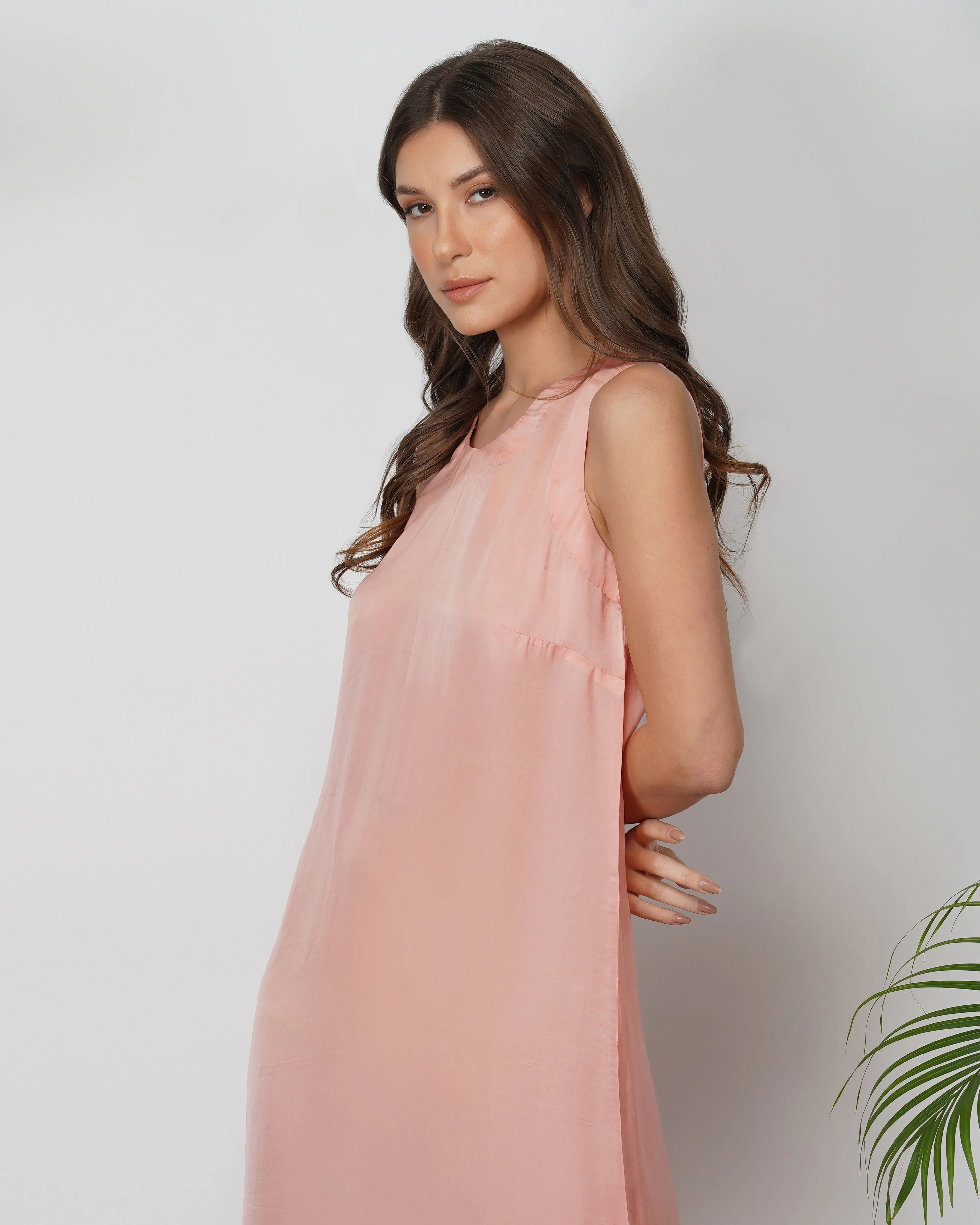 VEGAN SILK SLIP DRESS