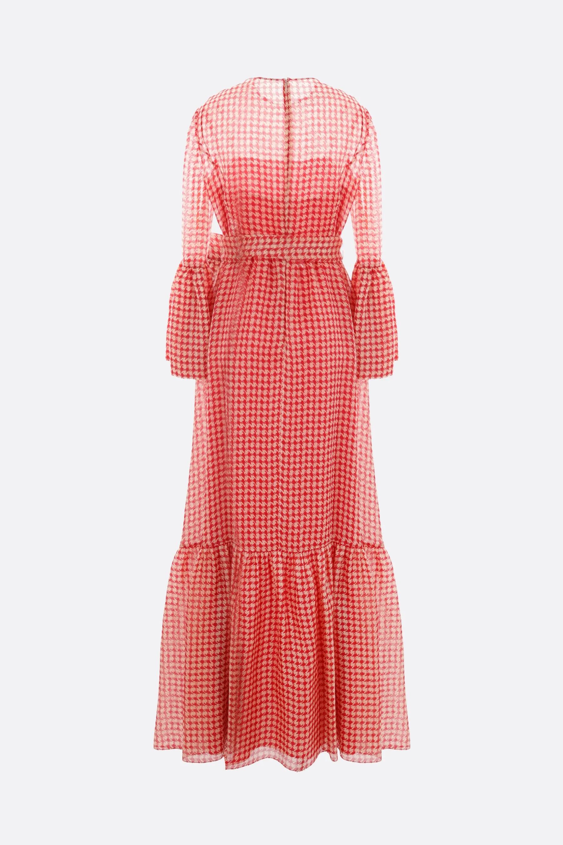 Vichy Print Organza Dress