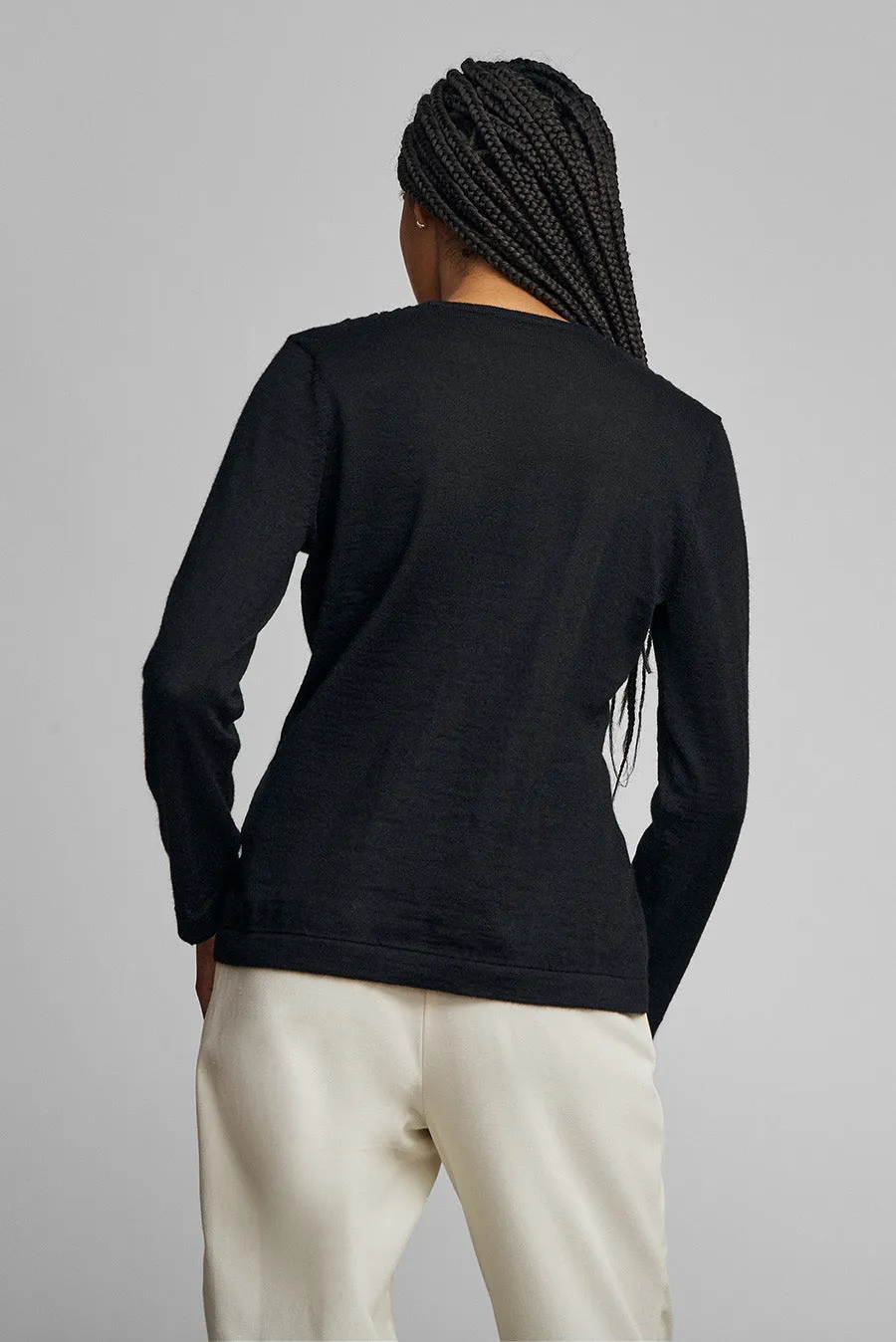 Whatever V Sweater Baby Alpaca Color Black