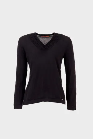 Whatever V Sweater Baby Alpaca Color Black