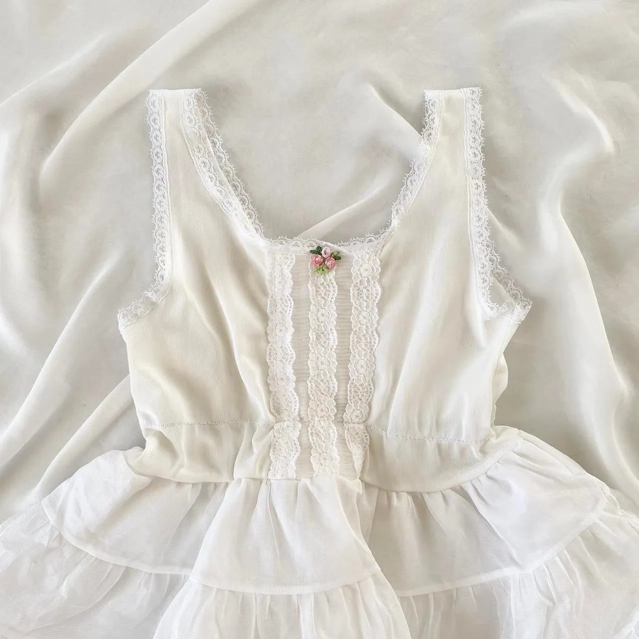 White Petticoat Ballerina Slip Dress (2T)