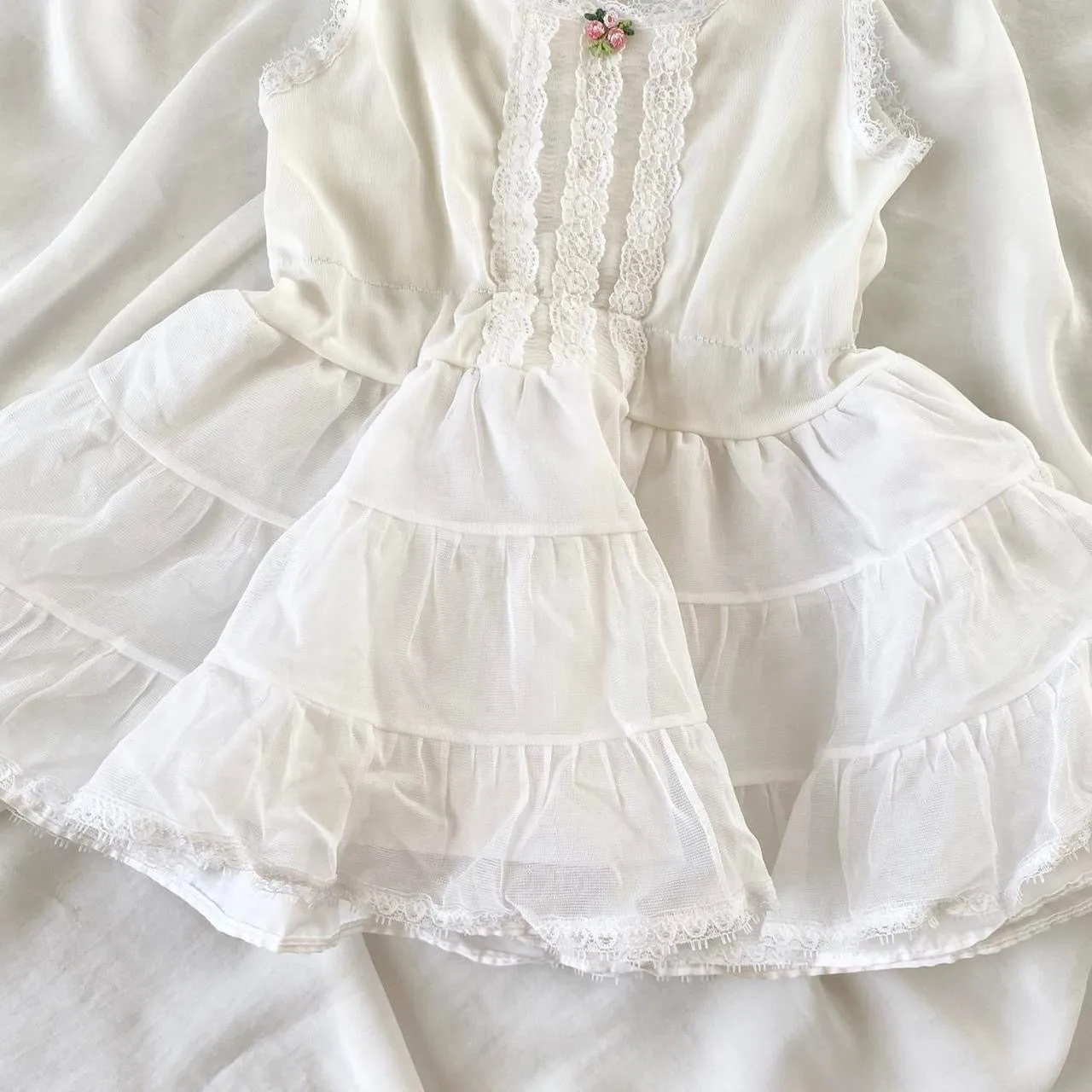 White Petticoat Ballerina Slip Dress (2T)