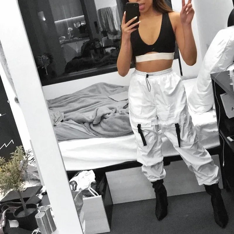 Women's Casual Loose Scratched Joggers With Pockets