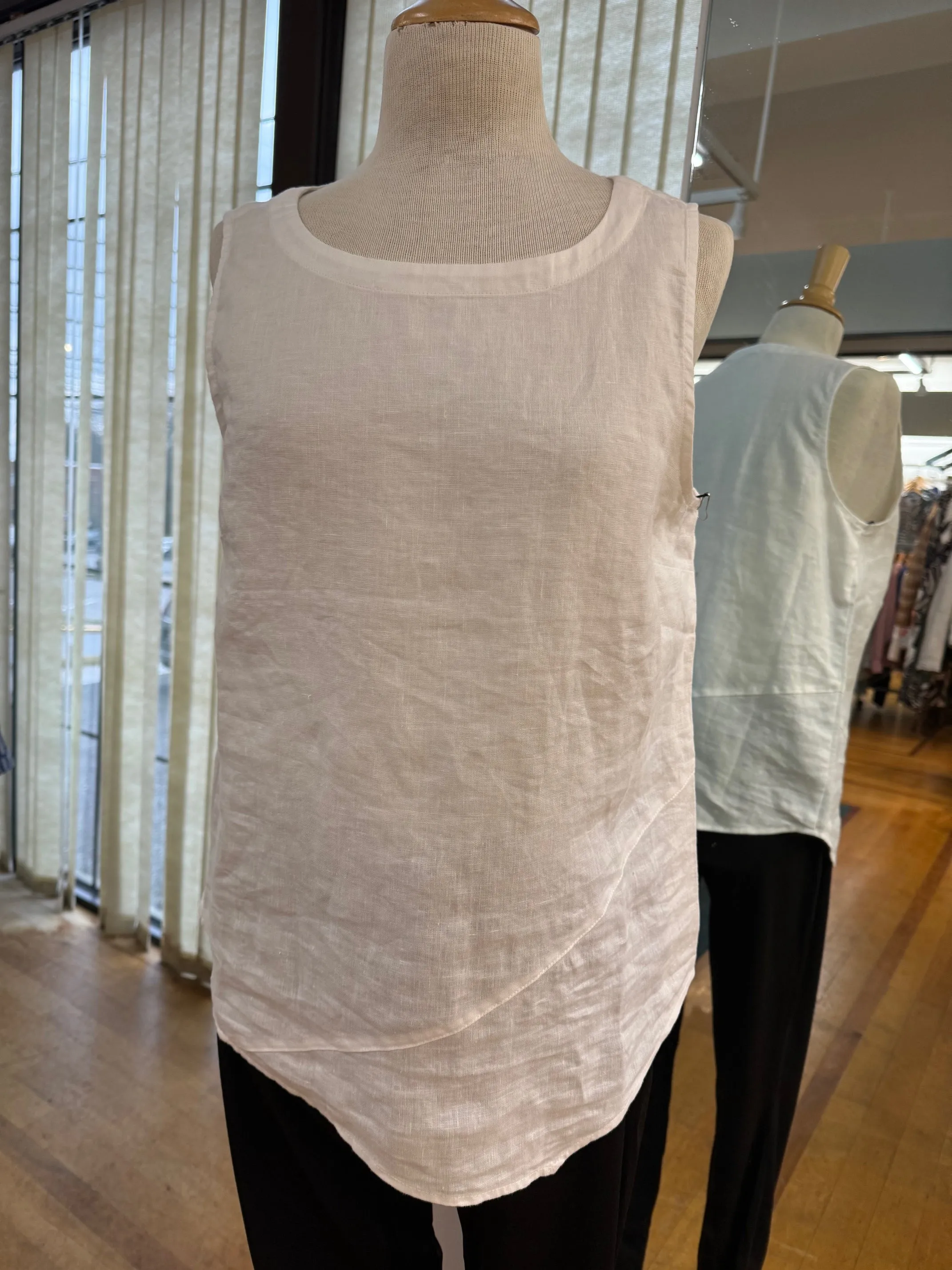 Women's Habitat Liv | Angle All Linen Tank Top | White